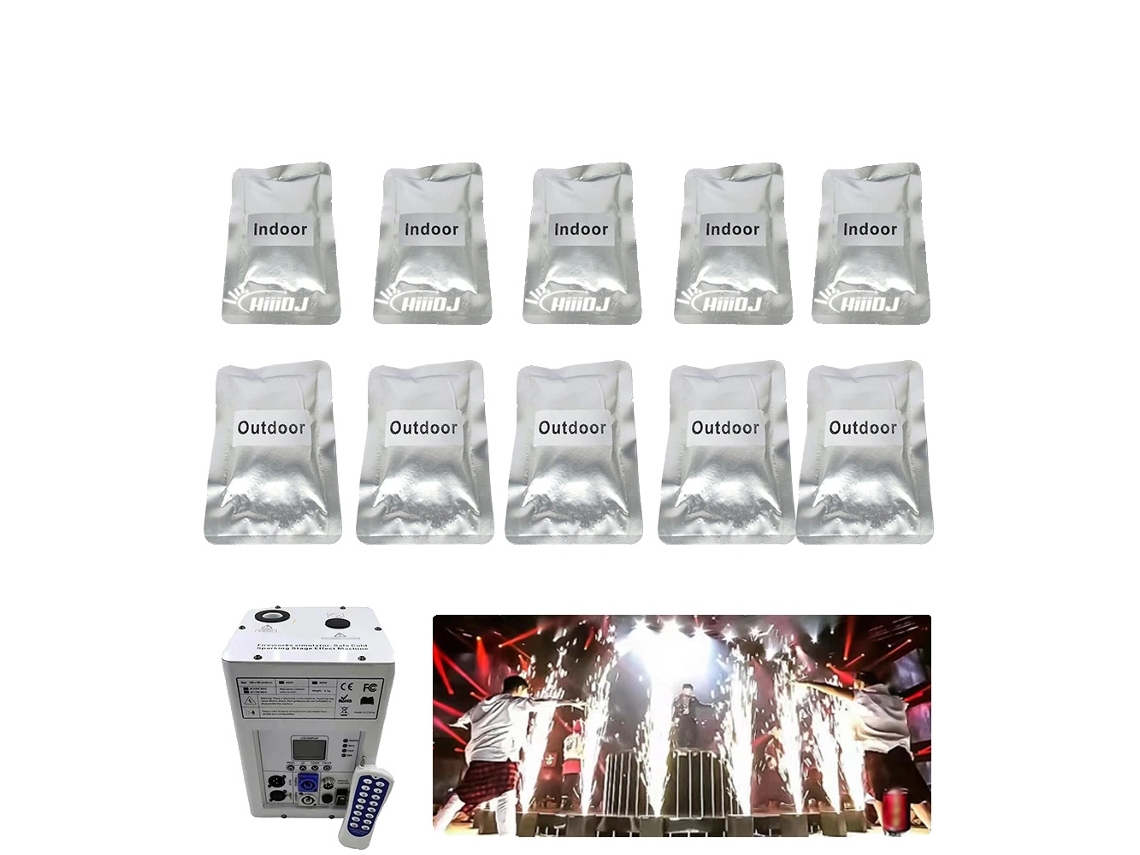 Pã³ Para Mã¡quina De Faãscas Frias, 200g, 10 Sacos A, Interno 3m Oem
