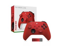 Mando inalámbrico 2.4G para Xbox One Series X/S con receptor USB, joystick compatible con PC con Windows, color rojo. Aeuzwr