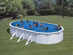 Piscina de Acero GRE Blanca (730x375x120 cm)