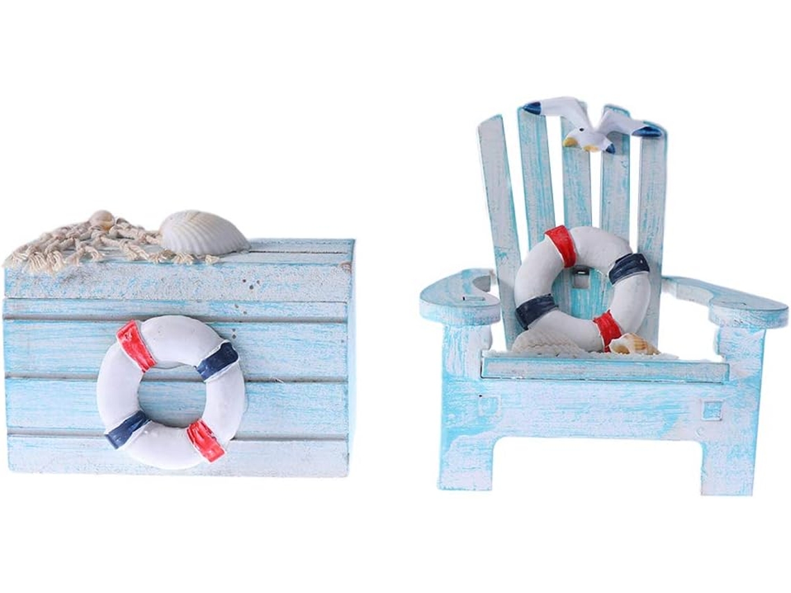 Juego 2 Piezas Adornos Mediterráneos Miniatura: