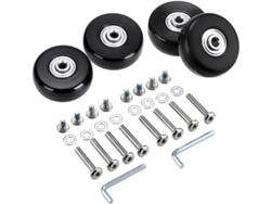 Ruedas de repuesto giratorias duraderas y resistentes para maletas con rodamientos internos de 6 mm de diámetro, compatibles con ejes de 32 mm