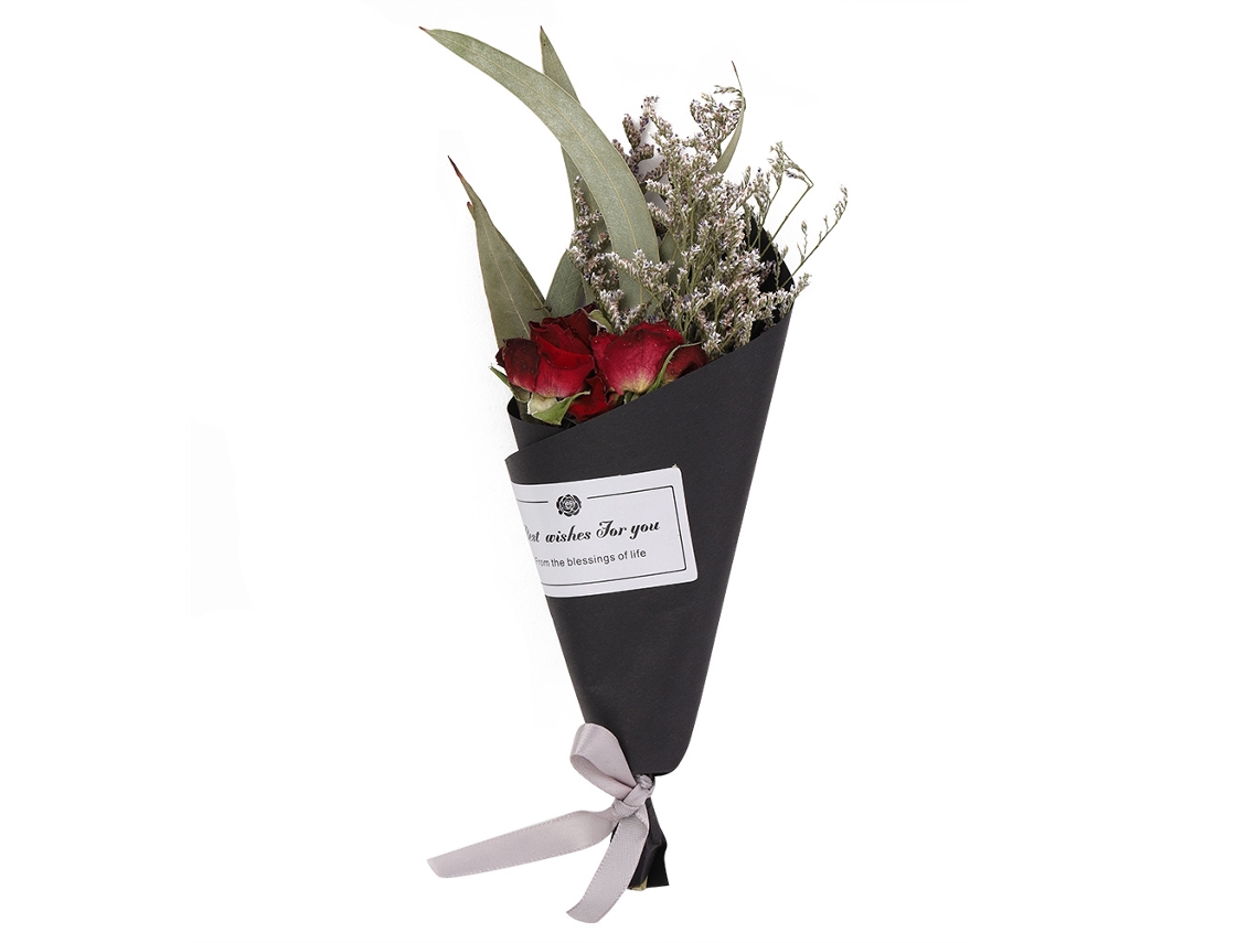 JILLIOPER Ramillete de Flores Secas Artificiales Rosa para Decoración de Hogar Boda Fiesta Regalo (#1)