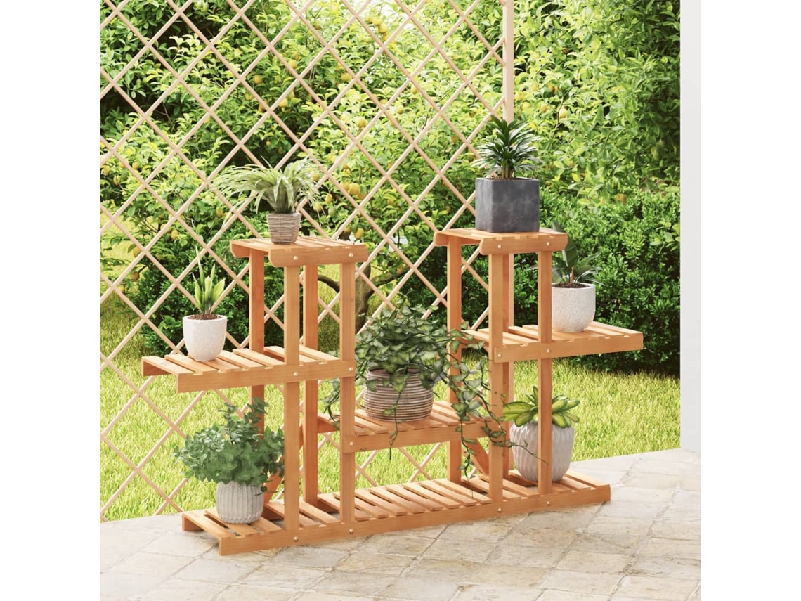 Soporte Para Flores Madera Maciza Abeto 110x25x73 Cm