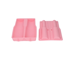 Molde De Hielo Silicona Con Tapa En Forma De Copa Para Vasos Tumbler De 30-40oz Color Rosa