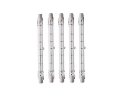 Rebe-bombilla Halógena Lineal R7s 189mm 100w Regulable Ac220-240v Para Iluminación Paisajística, Seguridad Y Calle (pack De 5)