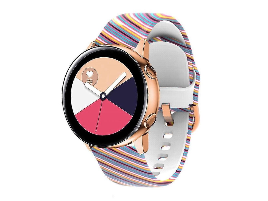 Pulsera de silicona con estampado de huella de pata blanca para Samsung Galaxy Watch de 42 mm
