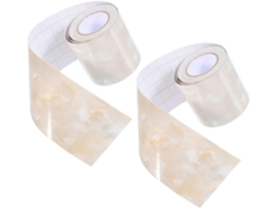 2 Rollos Papel Adhesivo Tipo Mármol Rodapiés Pvc
