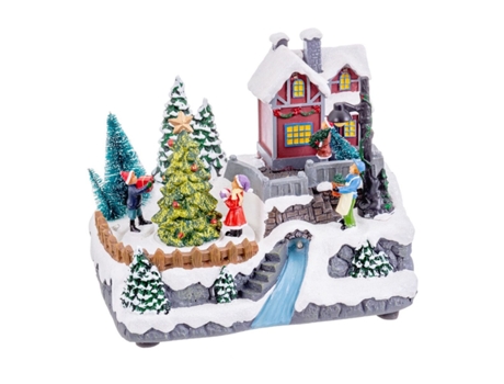 Adorno Navideño Multicolor Poliresina Navidad 20,5 x 15 x 16,3 cm