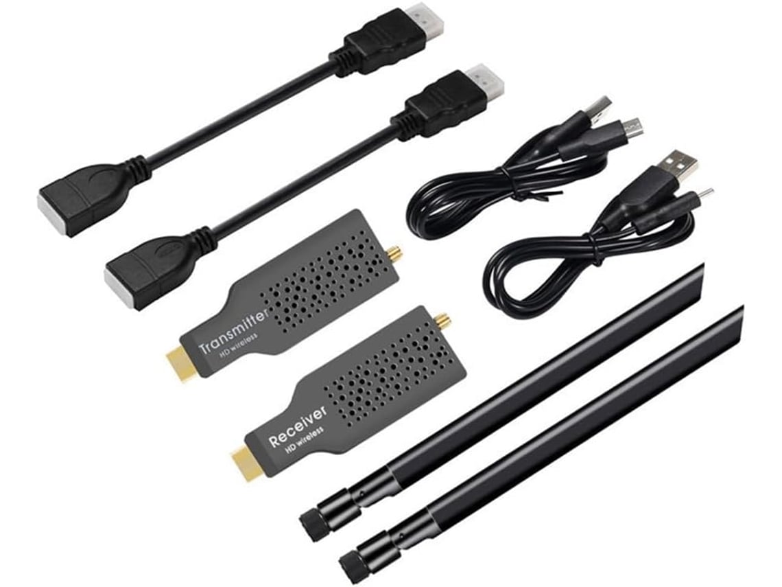 Adaptador Transceptor De Vídeo Inalámbrico 5.8g 1080p 50m Para Tv, Monitor, Proyector Y Pc