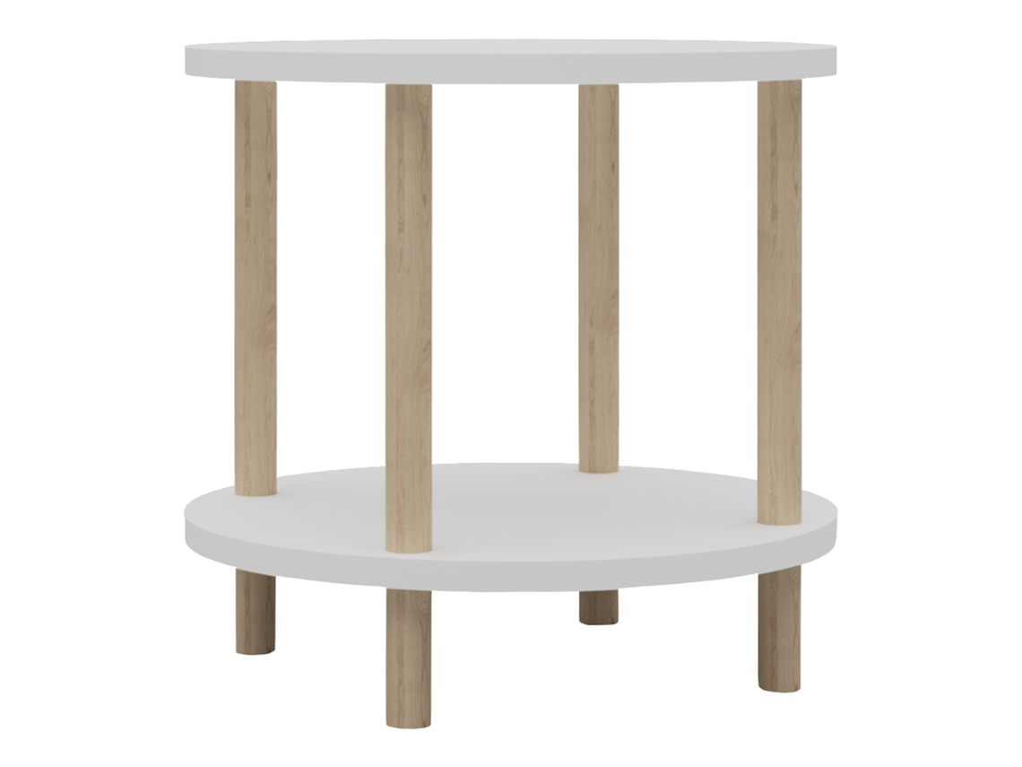 Mesa auxiliar Ves 49xø42 cm blanca [EN.CASA]
