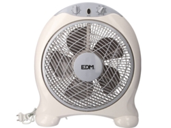 Ventilador Caja Ventilador EDM Blanco / Gris 45W 30,5 Cm