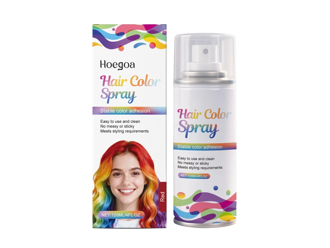 Spray de tinte temporal rojo para el cabello