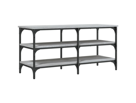 Banco zapatero madera de ingeniería VIDAXL gris Sonoma (100x38,5x49 cm)