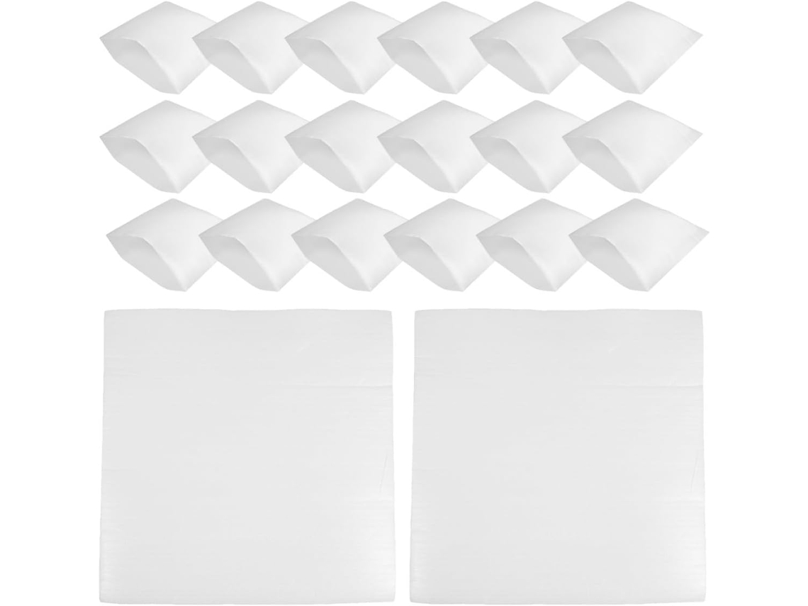 Bolsas de embalaje de espuma blanca, resistentes a los impactos, 30x30 cm, paquete de 25 unidades, protección para vajilla frágil. CHABERLU