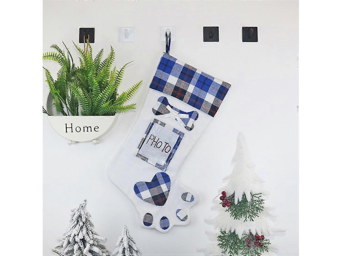 Cx20203 Bolsa de regalo creativa con huella de perro para decoración del árbol de Navidad Hengjian