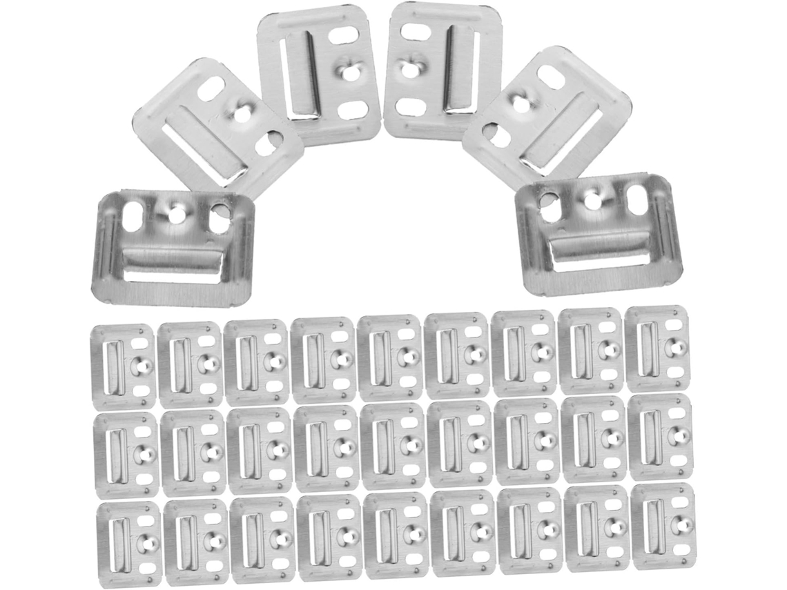 100 Clips De Acero Inoxidable Para Montaje En Pared, Soporte Para Espejo