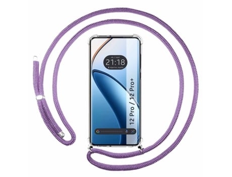 Funda Suspensa para Realme 12 Pro 5G / 12 Pro Plus 5G TUMUNDOSMARTPHONE Silicona Morado