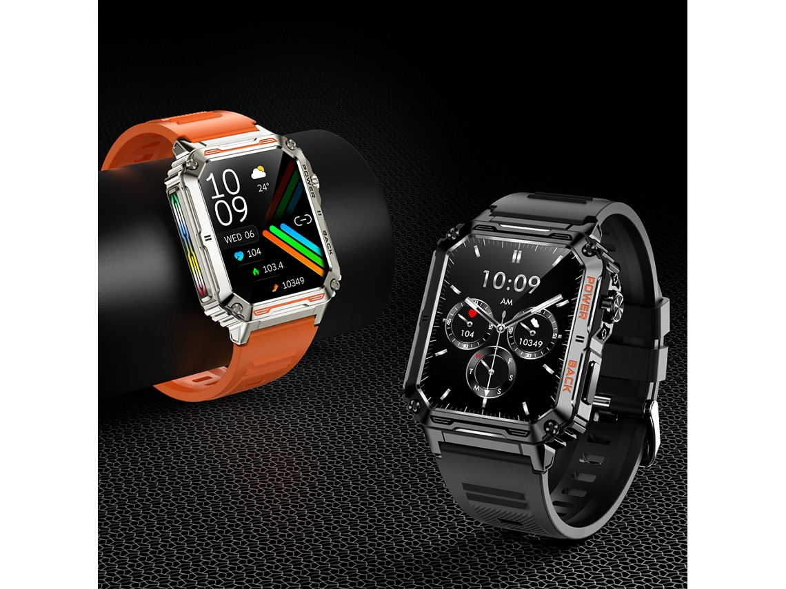 Reloj Inteligente Para Hombre Con Luz Led, Pantalla De 1,91", Llamadas Bluetooth, Monitor De Frecuencia Cardíaca Y Monitor De Actividad Física Para Ios Y Android.