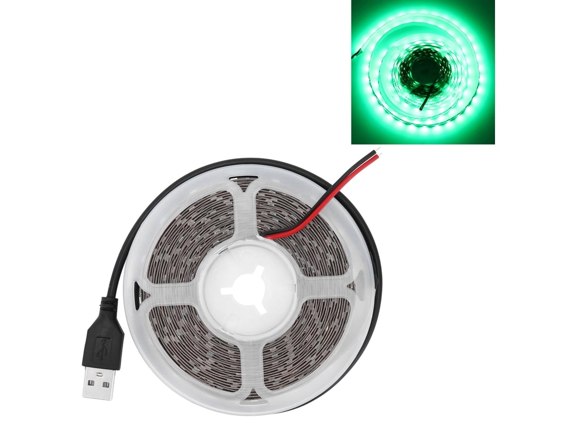 Tira LED RGBW flexible de bajo voltaje 5V BJ-Strip para decoración de interiores e iluminación de gabinetes de computadora (luz verde)