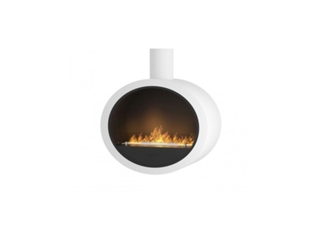 Chimenea de bioetanol de techo suspendido Blanco INCYRCLE OUTINFIRE