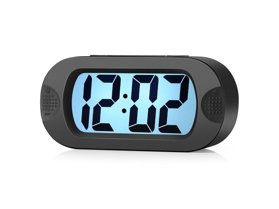 2026-reloj Despertador Digital De Viaje Con Snooze Y Luz Nocturna Suave (negro)