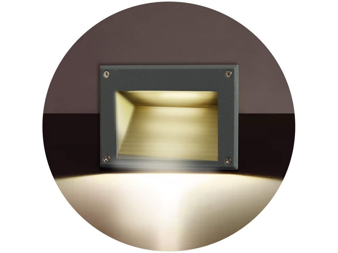 2026-lámpara De Pared Led 3w Recesada Ip65 Para Terraza Escaleras Piscina Luz Blanca Cálida 3000k Negro 162mm 3000k