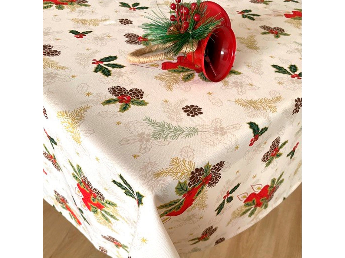 Mantel Navideño Beige ONÍRICA (150 x 150 cm)