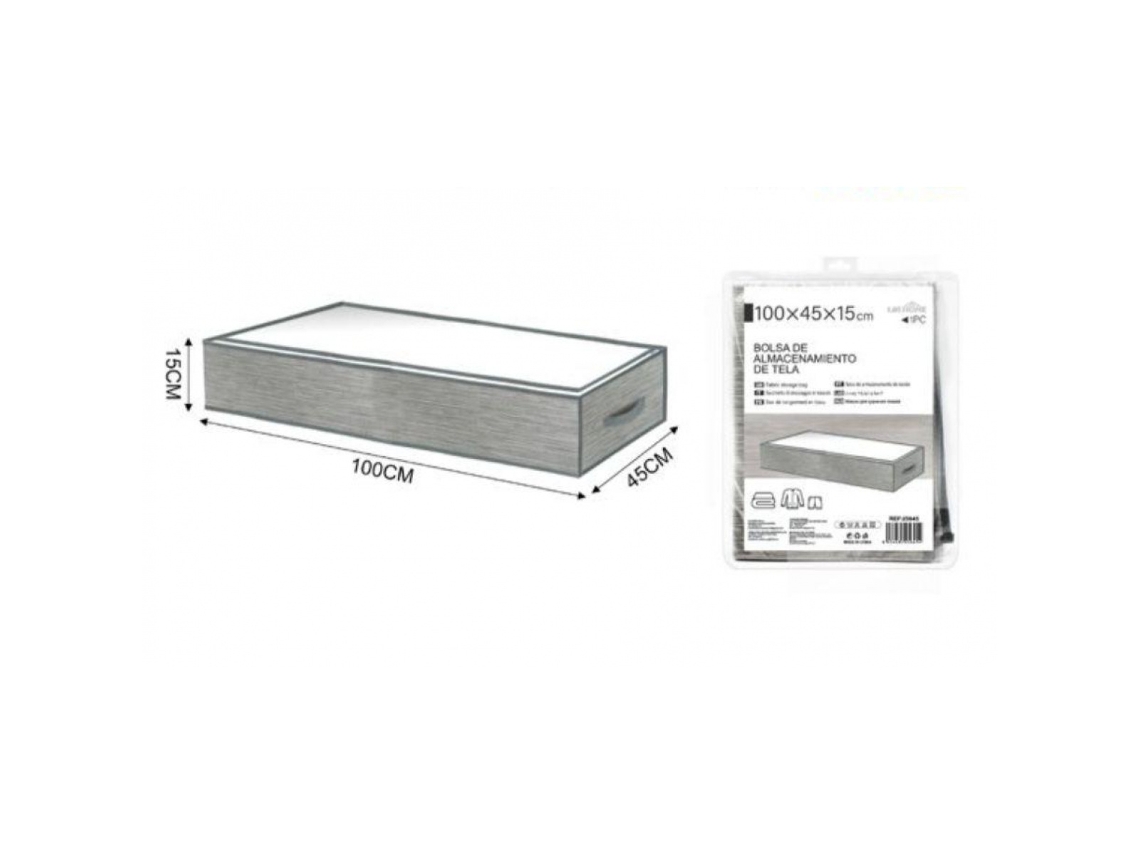 Caja de almacenamiento de tela de gran capacidad para la organización del hogar, 100 x 45 x 15 cm, organizador plegable, solución de almacenamiento, organizador
