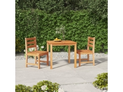 Juego de comedor de jardín de 2 piezas de madera maciza de teca Dkd Home Decor