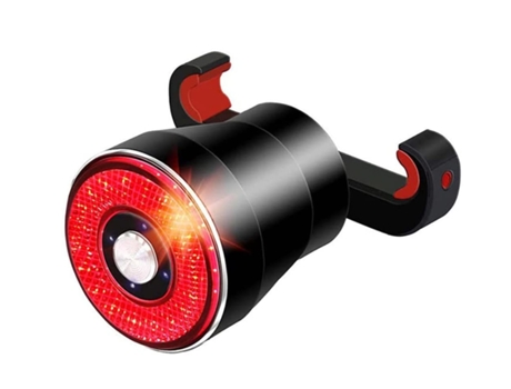 Luz trasera inteligente para bicicleta Luz trasera impermeable para bicicleta con sensor de freno S Luces traseras para tija de sillín - Negro ENZONS