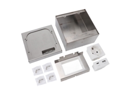 Enchufe De Suelo Empotrable, Acero Inoxidable, Impermeable, Plano, Para Uso Doméstico, Estándar Ip44.