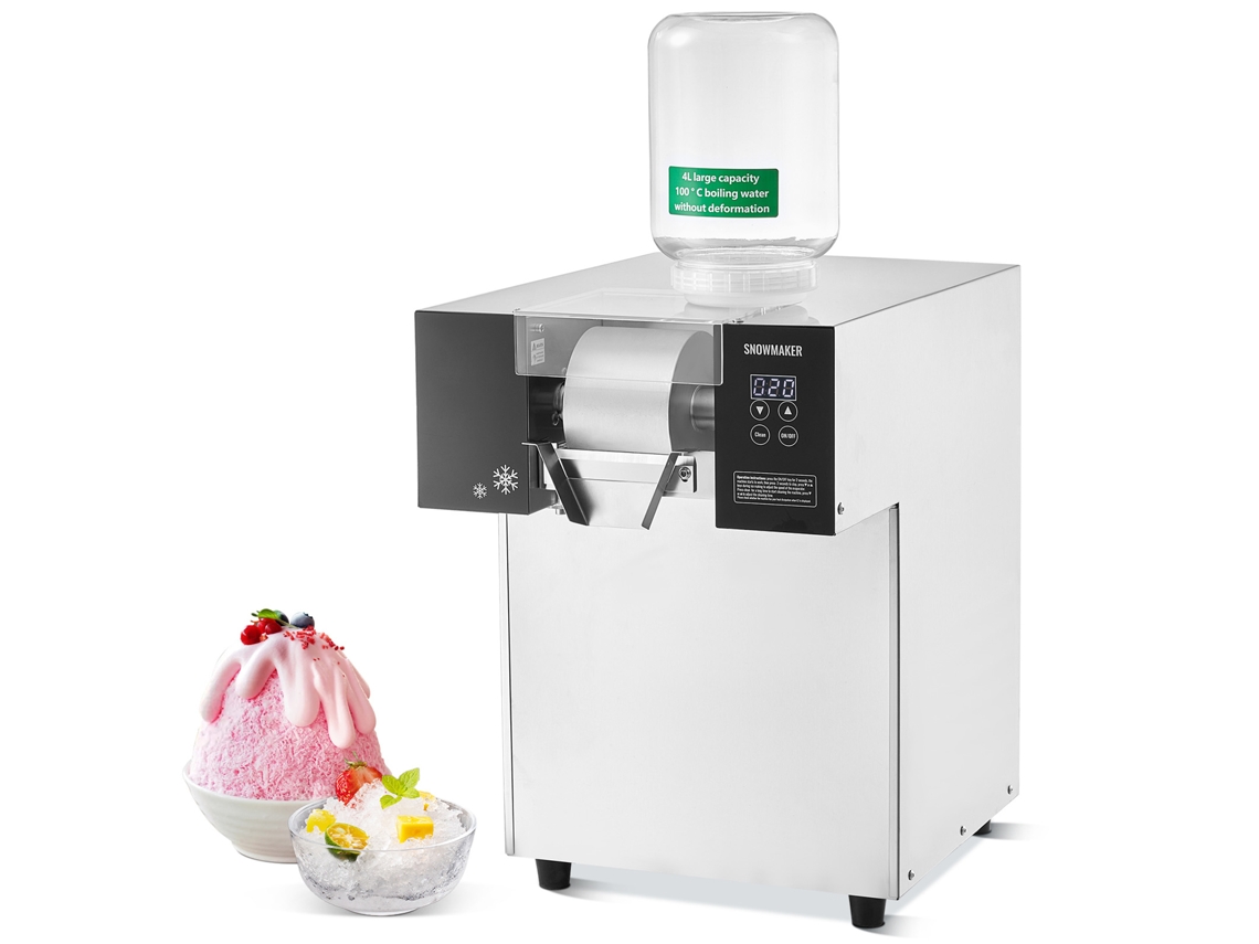 Máquina de hielo comercial Succebuy de acero inoxidable con forma de copo de nieve, 385 lb/24 horas