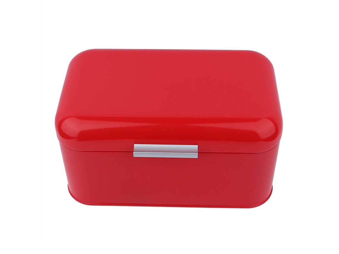 Panera Metálica Vintage De Gran Capacidad Con Diseño Retro Para La Cocina (roja)