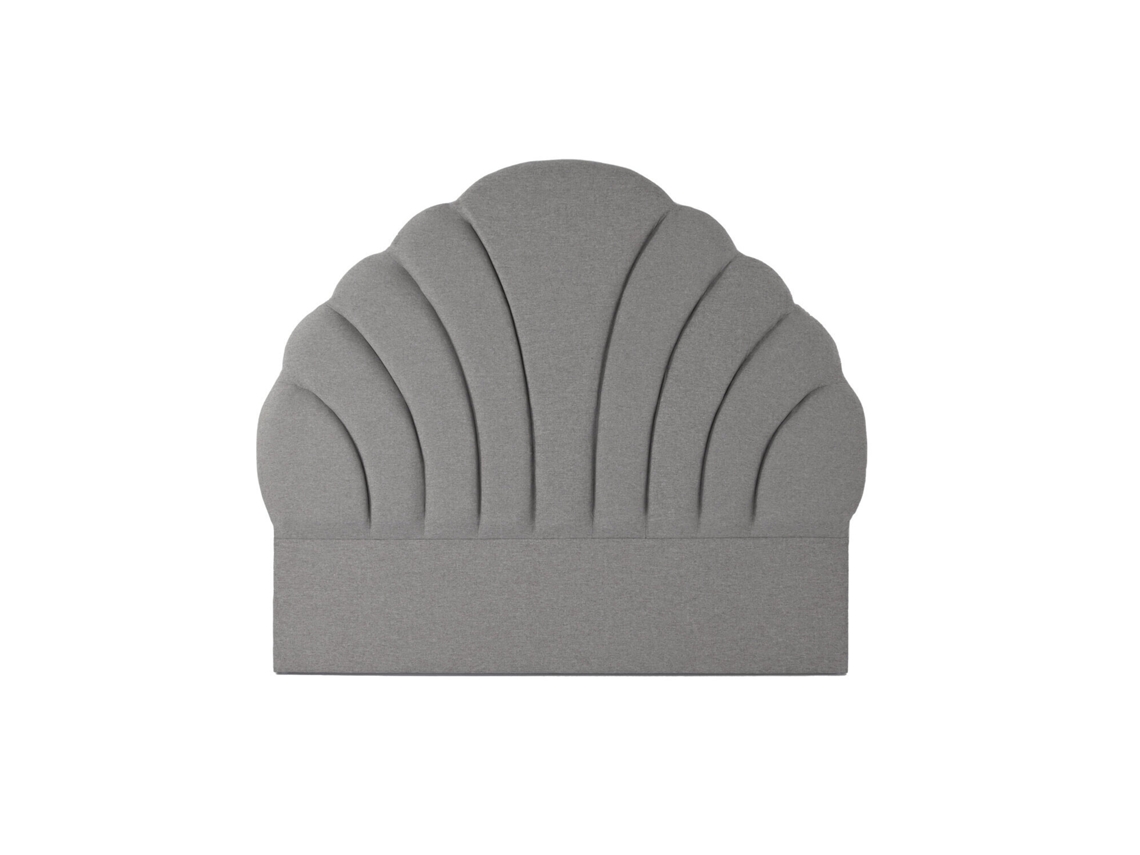 Cabecero Cama Poliester Mdf Gris 189x8x180cm