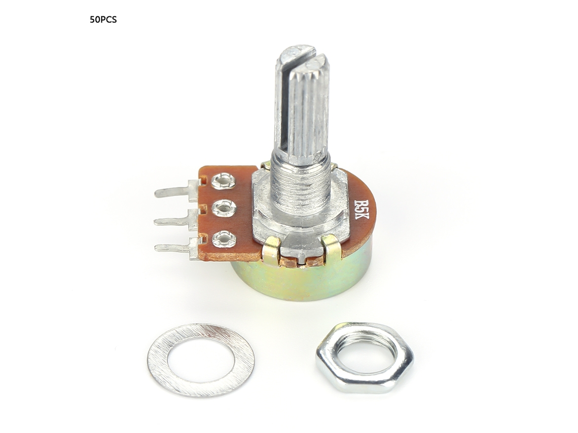 50 Potenciómetros Rotativos Lineales Wh148 B5k Con Resistencia Variable Ajustable, 20 Mm