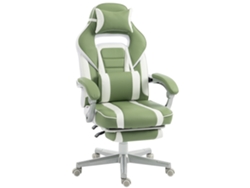 Silla Gaming Reclinable Con Reposapiés, Verde.
