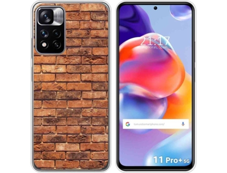 Carcasa para Xiaomi Redmi Note 11 Pro+ Plus 5G TUMUNDOSMARTPHONE Dibujos Ladrillo 04 Multicolor