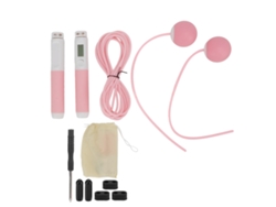 Cuerda De Salto Con Contador Inteligente Peso Ajustable 2 Modos Inalámbrica Para Ejercicio Entrenamiento Fitness Rosa
