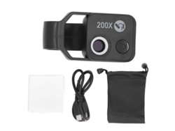 Microscopio Portátil Usb De 200 Aumentos Para Teléfono Móvil Con Filtro Cpl Y Lente De Aumento Para Observación Científica Biológica.