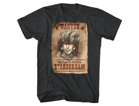 Camiseta ROCKINSTONE de Transformers de Starscream con póster de Wanted (XXXL)