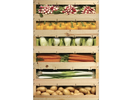 Adhesivos de Refrigerador y Lavaplatos PLAGE Cajas de Verduras del Realismo Decorativo 75 cm X 49 cm