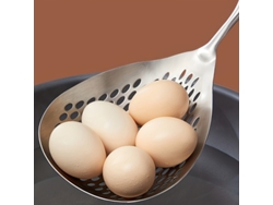 1 Cuchara Coladora Grande De Acero Inoxidable: Colador De Cocina Duradero, Ideal Para Freír, Guisar, Hervir Y Hornear.