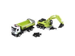 Ats-camión Volquete Con Excavadora Juguete Multifuncional Divertido Modelo Para Interior Y Exterior Verde