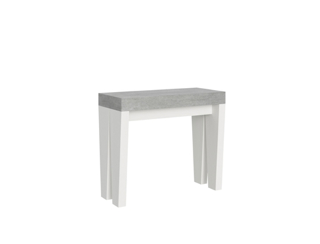 Consolas Spimbo Mix Extensible hasta 300 cm ITAMOBY (90 x 40 x 77 cm - Paneles de Melamina - Fresno Blanco-Cemento)