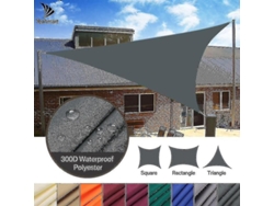 Toldo Triangular Multitaño Antiultravioleta Para Patio Jardín Y Patio Trasero Al Aire Libre 3,6*3,6*3,6 M Verde