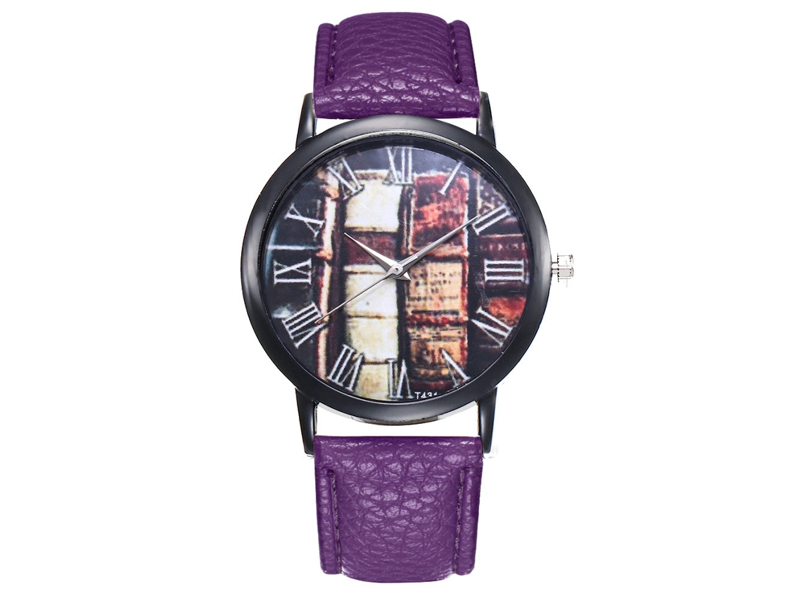 Reloj De Pulsera De Cuarzo Zhoulianfa Para Hombre Y Mujer Con Correa De Pu T431 (morado)
