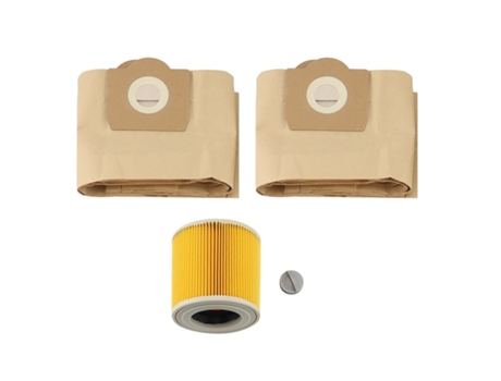 5X Bolsa para polvo 1X Filtro para aspiradora KARCHER WD3200.WD3300 A2204 A2656