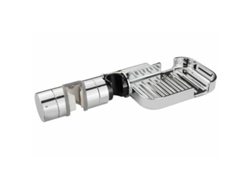 Soporte De Ducha Ajustable Con Jabonera, Apto Para Tuberías Redondas De 18-28 Mm, Cromado.