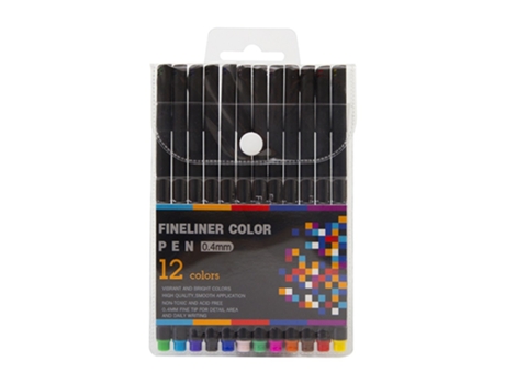 Bright Colors Fineliner Color Pen Juego de rotuladores de punta fina de 0,4 mm para diario, tomar notas, escribir, dibujar, dibujar, colorear, plan...