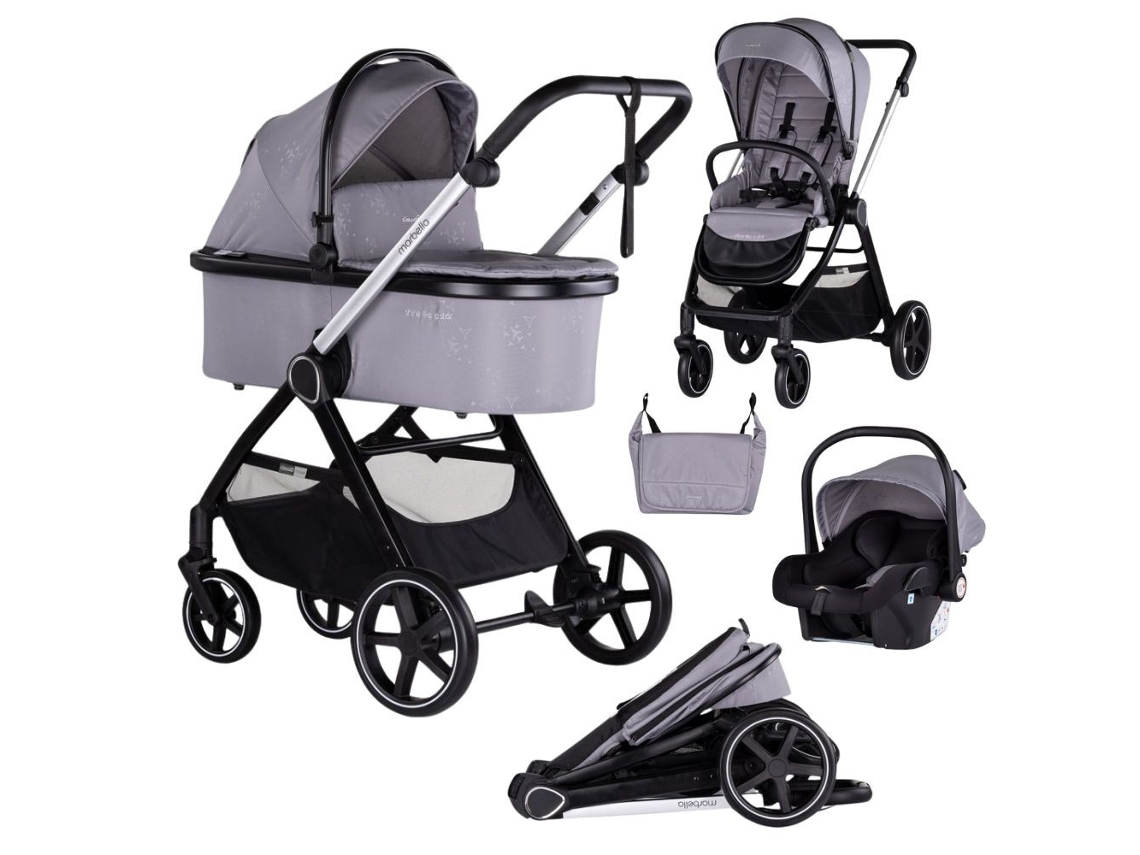 Cochecitos Trio Marbella hasta 22 kg de Chipolino Gris Nube